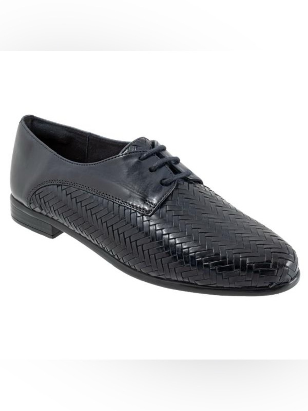 Trotters Women’s Lizzie Herringbone Oxford Shoes in Black